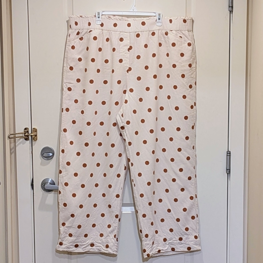EUC Penningtons 1X/2X Linen and Cotton Blend Polka Dot Co-Ord Set - Picture 5 of 6